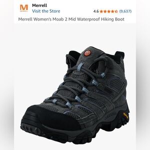 Merrell Moab 2 Mid Waterproof Hiking Boot - New Granite 9.5W (NWOT)